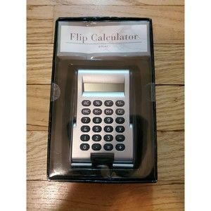 Large Silver Flip Calculator Barnes & Noble NEW NIB